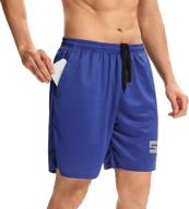 🏃 lxnmgo 7-inch men's workout running shorts: quick-dry, lightweight, athletic gym shorts with zippered pockets logo