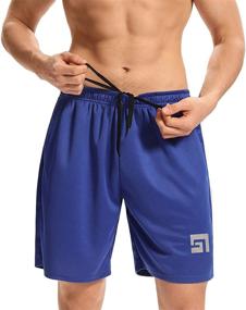 img 3 attached to 🏃 LXNMGO 7-Inch Men's Workout Running Shorts: Quick-Dry, Lightweight, Athletic Gym Shorts with Zippered Pockets