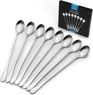 🥄 zulay 8-piece 9-inch long handled iced tea spoons - stainless steel ice cream, coffee, dessert, or stirring spoon set - versatile tea spoon set for sundae, cocktails, and more logo