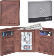 🕰️ vintage valenchi genuine leather wallets: timeless men's accessories logo