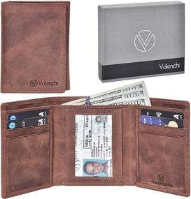 img 4 attached to 🕰️ Vintage Valenchi Genuine Leather Wallets: Timeless Men's Accessories