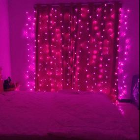 img 2 attached to 🌟 Beautiful 304 LED Window Curtain String Light: Ideal Decor for Weddings, Parties, Homes, Gardens, Bedrooms, Indoors, and Outdoors