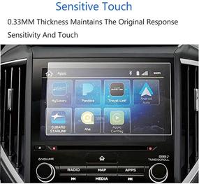 img 2 attached to 📱 2021 Subaru Forester Ascent Impreza Crosstrek 8 Inch Touch Screen Protector: 9H Anti-Scratch Tempered Glass for Navigation Protection