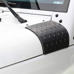 img 4 attached to Матово-черные защитные накладки на задний бампер кузова для 🚙 Jeep JK и Wrangler Unlimited 2007-2018 - Наружные аксессуары Hooke Road