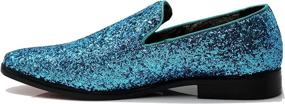 img 2 attached to 👞 Sparkling Vintage Glitter Loafers: Timeless Tuxedo Men's Shoes