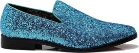 img 3 attached to 👞 Sparkling Vintage Glitter Loafers: Timeless Tuxedo Men's Shoes