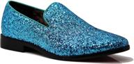 👞 sparkling vintage glitter loafers: timeless tuxedo men's shoes logo