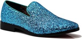 img 4 attached to 👞 Sparkling Vintage Glitter Loafers: Timeless Tuxedo Men's Shoes