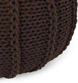 img 1 attached to 🛋️ Christopher Knight Home Corisande Brown Modern Knitted Cotton Round Pouf: Stylish Comfort for Your Living Space