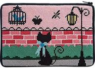 stitch needlepoint purse kit kitty logo