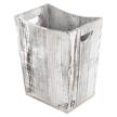 farmhouse style wastebasket bin wooden square trashcan with decorative function for bathroom logo