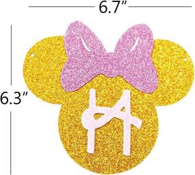 img 1 attached to 🎀 Pink and Gold Glitter Minnie Happy Birthday Banner – Effortless Decoration for Girls’ Birthday Themed Party!