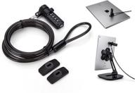 🔒 abovetek ipad lock security cable w/adhesive plates: 6-ft keyless 4-digit combination tablet lock kit for showroom retail stores logo
