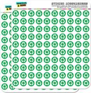 📅 0.5-inch opaque stickers for planner, calendar, scrapbooking, and crafting - recycle green logo