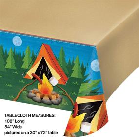 img 1 attached to Creative Converting 329320 Camping Design Rectangular Plastic Tablecover - Durable Protection for Your Outdoor Adventures!