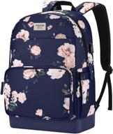 🎒 стильный рюкзак camellia для ноутбука женщин и девушек, 15,6-16 дюймов, с защитой от кражи и usb-портом - идеальный для путешествий, школы и бизнеса. логотип