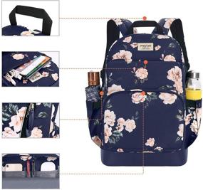 img 2 attached to 🎒 Стильный рюкзак Camellia для ноутбука женщин и девушек, 15,6-16 дюймов, с защитой от кражи и USB-портом - идеальный для путешествий, школы и бизнеса.