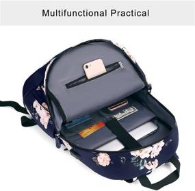 img 1 attached to 🎒 Стильный рюкзак Camellia для ноутбука женщин и девушек, 15,6-16 дюймов, с защитой от кражи и USB-портом - идеальный для путешествий, школы и бизнеса.