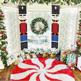 img 3 attached to 🎅 Life Size Nutcracker Christmas Decorations: Outdoor Xmas Decor for Front Door Porch & Garden - Including Soldier Model Banners for Outdoor & Indoor Festive Display