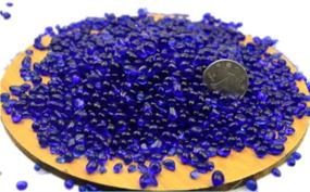 img 1 attached to Stylish Navy Blue Glaze Crystal Stones for Vase Filling, Table Scatter, Aquarium & Air Plant Décor – 1 Lb Bag