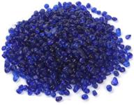 stylish navy blue glaze crystal stones for vase filling, table scatter, aquarium & air plant décor – 1 lb bag logo