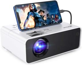 img 4 attached to 🎥 Outdoor Movie Projector | SMONET Portable Mini Projector for Indoor and Outdoor Use | Home Theater Video Projector | Compatible with TV Stick, Laptops, PC, PS4 | HDMI, USB, HML Connectivity