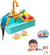 🐦 sgqcar pet parrots bathtub toy: electric dishwasher sink pretend play set for bird bathing and feeding – faucet, box, feeder, bathroom toys logo