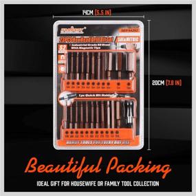 img 3 attached to 🔧 High-Quality HORUSDY 23-Piece Hex Head Allen Wrench Drill Bit Set, S2 Steel, Metric & SAE Hex Bit Set, 2.3" Long - Efficient and Versatile Tool for Precision DIY Projects