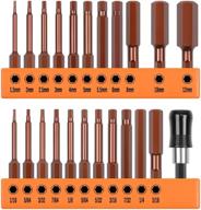 🔧 high-quality horusdy 23-piece hex head allen wrench drill bit set, s2 steel, metric & sae hex bit set, 2.3" long - efficient and versatile tool for precision diy projects logo