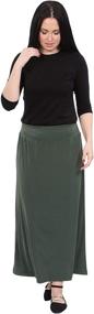 img 1 attached to Kosher Casual Womens Wrinkle Dressy Women's Clothing in Skirts