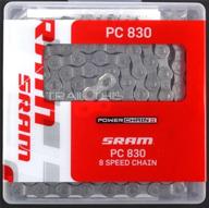 🚴 sram pc-830 6/7/8-speed road/mtb bicycle chain 1/2" x 3/32" 114l - compatible with shimano and campagnolo logo