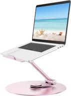 🌟 tryast adjustable laptop stand for desk – 360° rotation, foldable & portable – aluminum ergonomic laptop riser in rose gold – compatible with macbook air pro, dell xps – fits 10"-17" notebooks logo