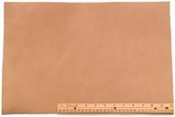 👢 premium medium weight boot leather: light brown desert sand cowhide scrap piece - 18" x 12 logo