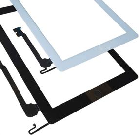 img 3 attached to 📱 KAKUSIGA Black iPad 4th Generation Touch Screen Glass Digitizer Replacement Kit - Compatible with Home Button Flex, Adhesive Tape, Repair Tools