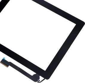 img 1 attached to 📱 KAKUSIGA Black iPad 4th Generation Touch Screen Glass Digitizer Replacement Kit - Compatible with Home Button Flex, Adhesive Tape, Repair Tools