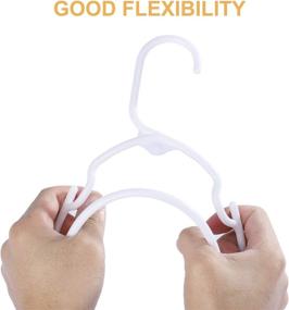 img 2 attached to 60-Pack White Children's Hangers - Non-Slip Plastic Tubular Kids Hangers for Babies & Kids - Perfect for Clothes Organization