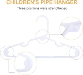 img 1 attached to 60-Pack White Children's Hangers - Non-Slip Plastic Tubular Kids Hangers for Babies & Kids - Perfect for Clothes Organization