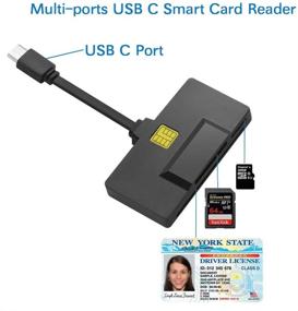 img 3 attached to 💻 DAOKER USB C Smart Card Reader: Military Grade CAC Card Reader for Mac, MacBook Pro, Chromebook, and Type C Laptops - 3 Slot SD/Micro SD Memory Card Reader Included