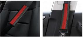 img 3 attached to Улучшите комфорт в автомобиле с помощью отсоединяемого подушечки на плечо для ремня безопасности универсального автомобильного сиденья от uxcell - красно-черных (2 шт)