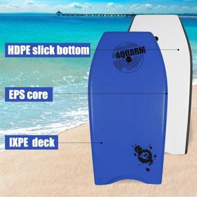 img 2 attached to 🏄 AQUARM Bodyboard with Wrist Leash, 33-inch/37-inch/42-inch Lightweight Body Board with EPS Core and High-Speed Slick Bottom Surface, Ideal Surfing Experience for Children, Teenagers, and Adults