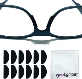 img 3 attached to 👓 geekgrips (12) Anti Slip Nose Pads for Eyeglasses, Adhesive Nose Pads for Plastic Frames and Sunglasses – Stick On, with Soft Microfiber Lens Cloth