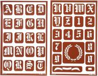 ✂️ armour etch over n over stencil: 1-inch high alphabet, 2 pages - perfect for crafts, glass etching & diy projects! logo