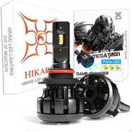 hikari ultrafocus 9005/hb3/9145 led bulbs, 18000lm, 32w prime zes led - equivalent to 120w traditional led, high performance led kit - halogen upgrade replacement, canbus ready, 6000k, 9140 h10 foglight logo