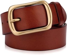 img 4 attached to Belt Ravinte Genuine Leather Classic COFFEE 115CM