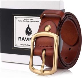 img 3 attached to Belt Ravinte Genuine Leather Classic COFFEE 115CM