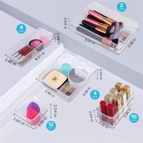 img 3 attached to 🗄 Efficient Storage Solution: Kootek 32-Piece Modular Drawer Organizer with Customizable Layout for Makeup, Accessories, and More