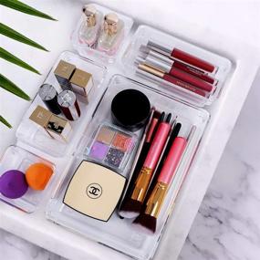 img 2 attached to 🗄 Efficient Storage Solution: Kootek 32-Piece Modular Drawer Organizer with Customizable Layout for Makeup, Accessories, and More