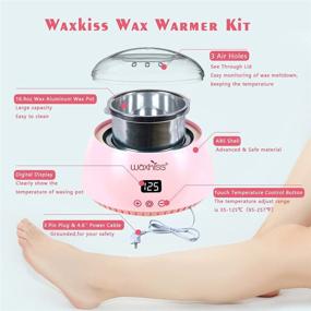 img 1 attached to 🔥 Wax Warmer - Portable Electric Hot Wax Warmer for Hair Removal with Transparent Cover in Pink