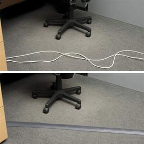 img 1 attached to 🔌 D-Line 6ft Floor Cord Cover: Protect Wires & Prevent Cable Trips - Gray