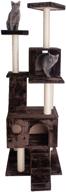 🐱 premium and sturdy gleepet gp78700623 cat tree with ramp, 70-inch, coffee brown - perfect for your feline friend's ultimate playtime logo